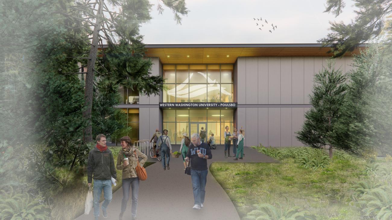 Architect's rendering of predesign concept for Poulsbo Instructional Facility
