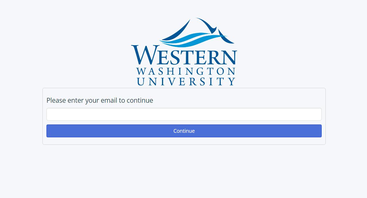 Registration screen requesting email address